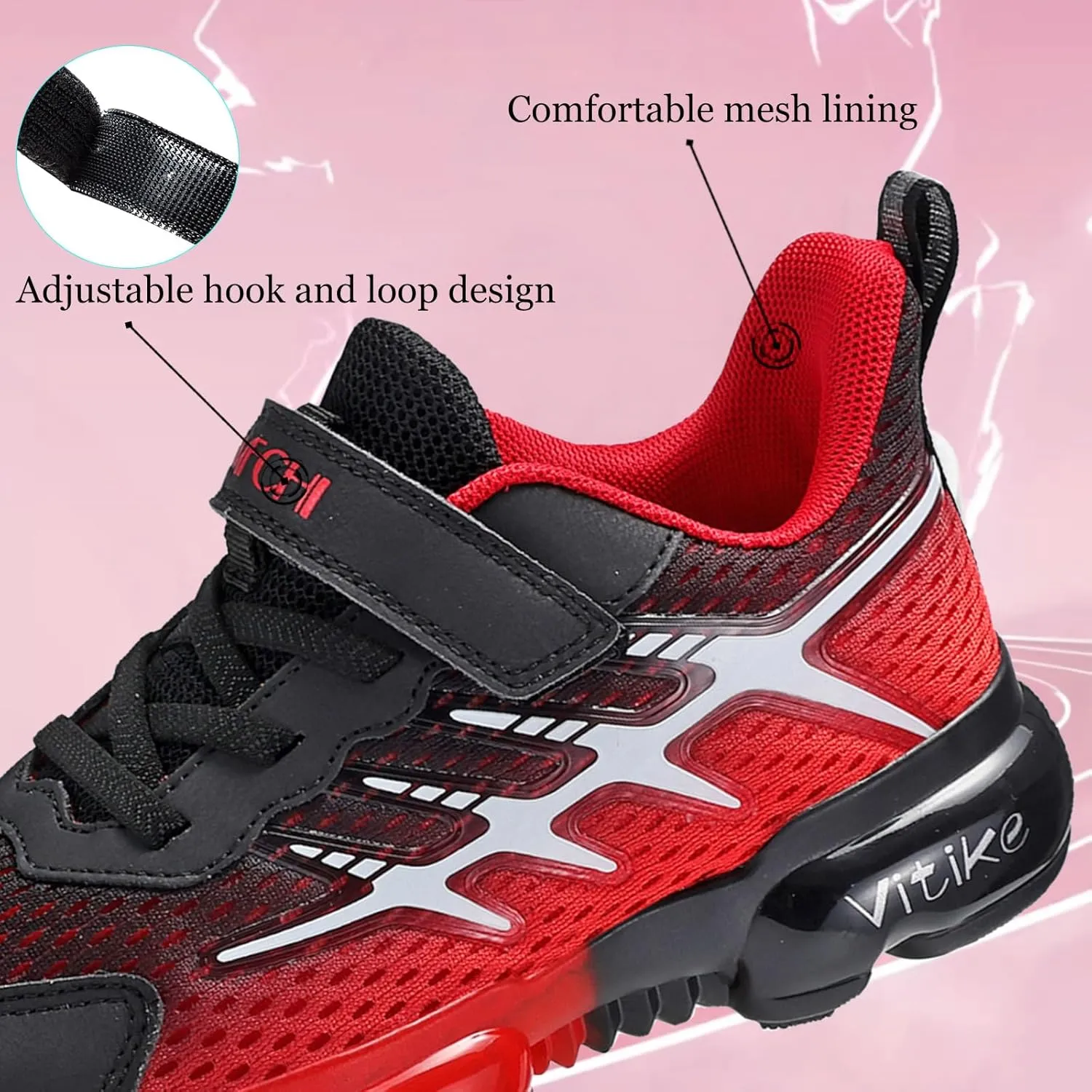 JMFCHI Boys Girls Kids' Sneakers Knitted Mesh Sports Shoes Breathable Lightweight Running Shoes for Kids Fashion Athletic Casual Shoes