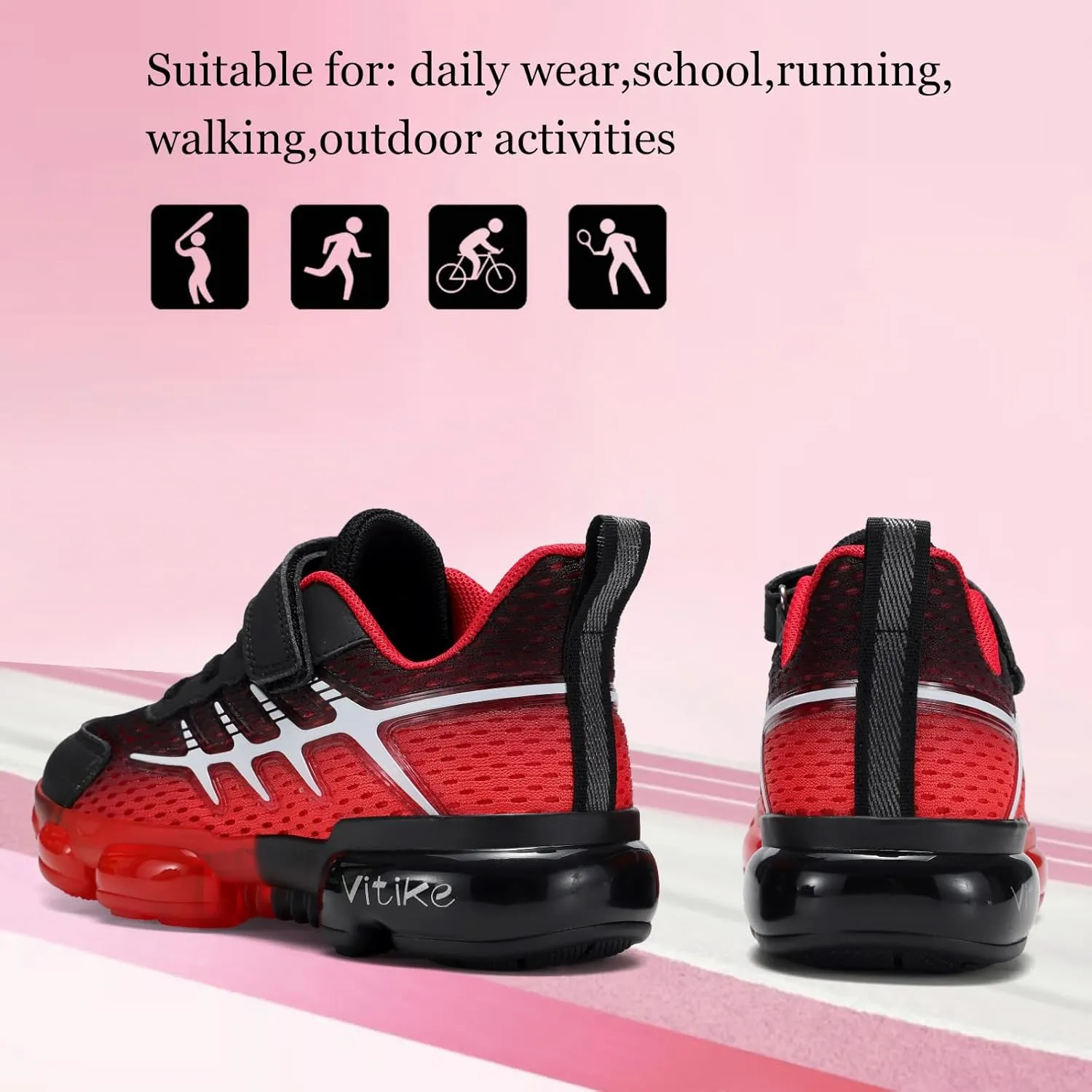JMFCHI Boys Girls Kids' Sneakers Knitted Mesh Sports Shoes Breathable Lightweight Running Shoes for Kids Fashion Athletic Casual Shoes