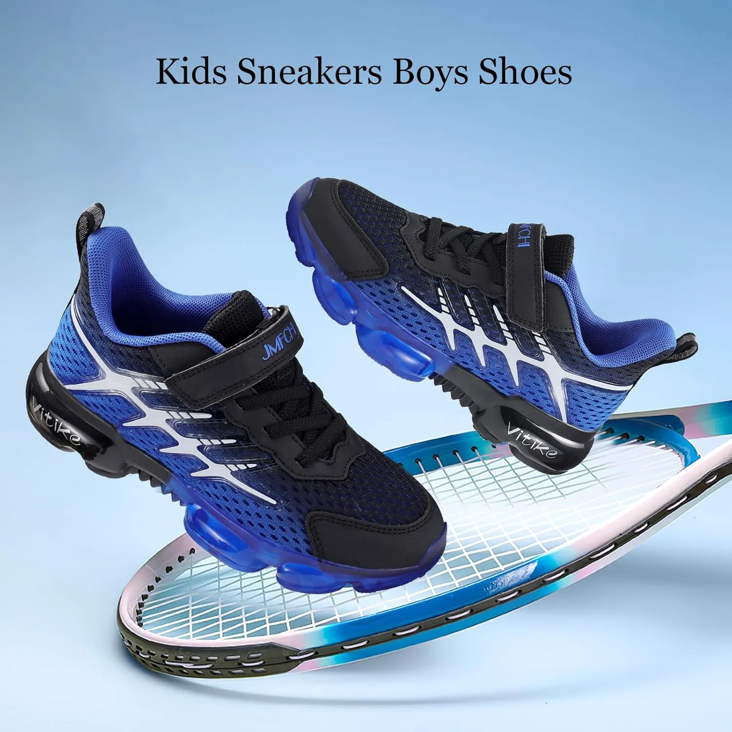 JMFCHI Boys Girls Kids' Sneakers Knitted Mesh Sports Shoes Breathable Lightweight Running Shoes for Kids Fashion Athletic Casual Shoes