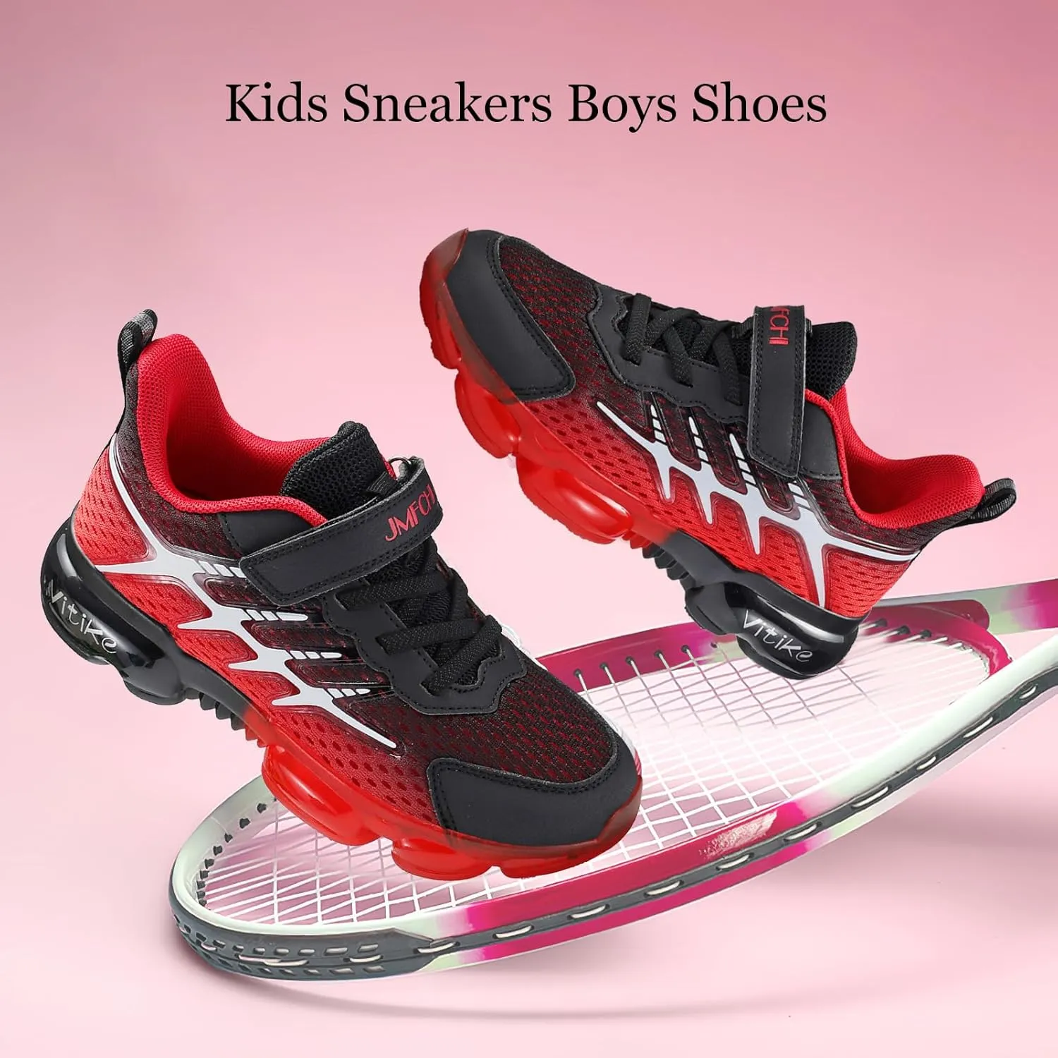 JMFCHI Boys Girls Kids' Sneakers Knitted Mesh Sports Shoes Breathable Lightweight Running Shoes for Kids Fashion Athletic Casual Shoes
