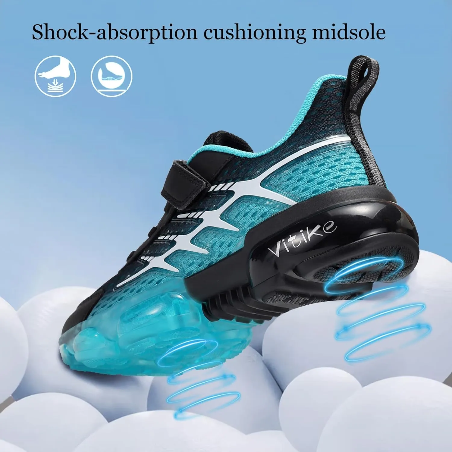 JMFCHI Boys Girls Kids' Sneakers Knitted Mesh Sports Shoes Breathable Lightweight Running Shoes for Kids Fashion Athletic Casual Shoes