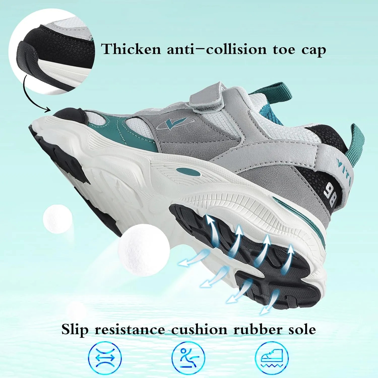 JMFCHI Kids Sneakers Boys Girls Tennis Running Shoes Outdoor Hiking Sneaker for Boys Athletic Breathable