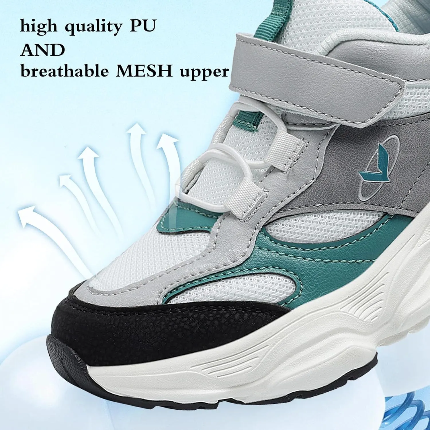 JMFCHI Kids Sneakers Boys Girls Tennis Running Shoes Outdoor Hiking Sneaker for Boys Athletic Breathable