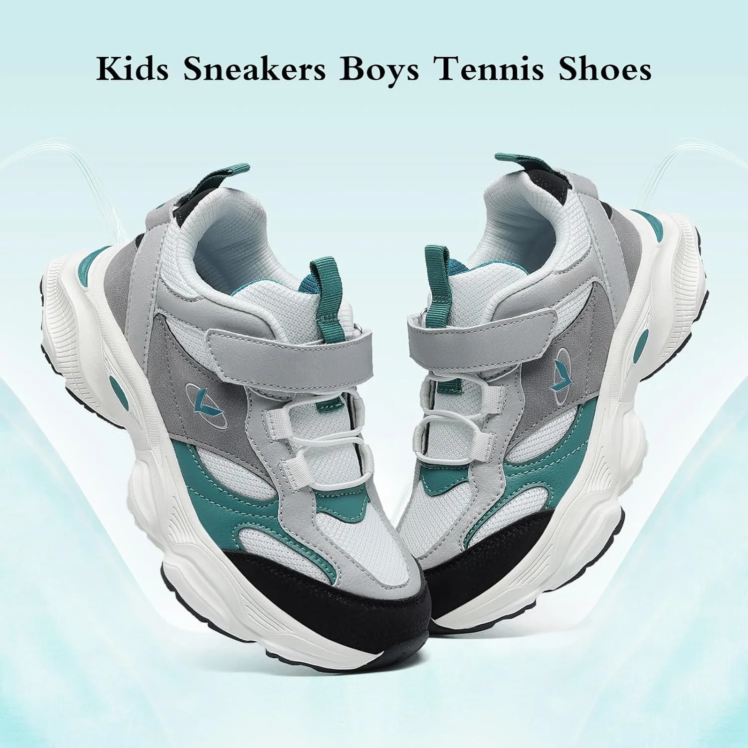 JMFCHI Kids Sneakers Boys Girls Tennis Running Shoes Outdoor Hiking Sneaker for Boys Athletic Breathable