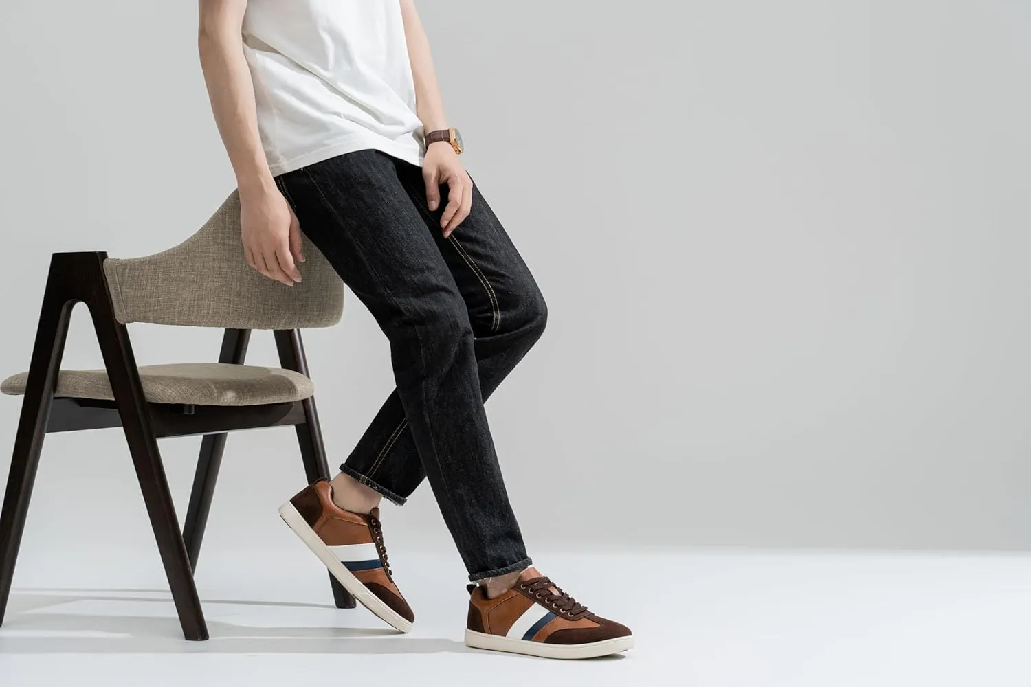Jousen Men's Fashion Sneakers Retro Simple Casual Shoes for Men