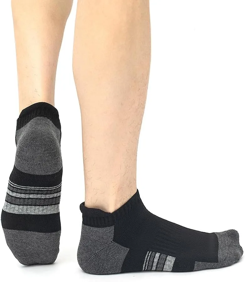 JOYNÉE 10 Pairs Mens athletic ankle socks running low cut socks for men with Tab