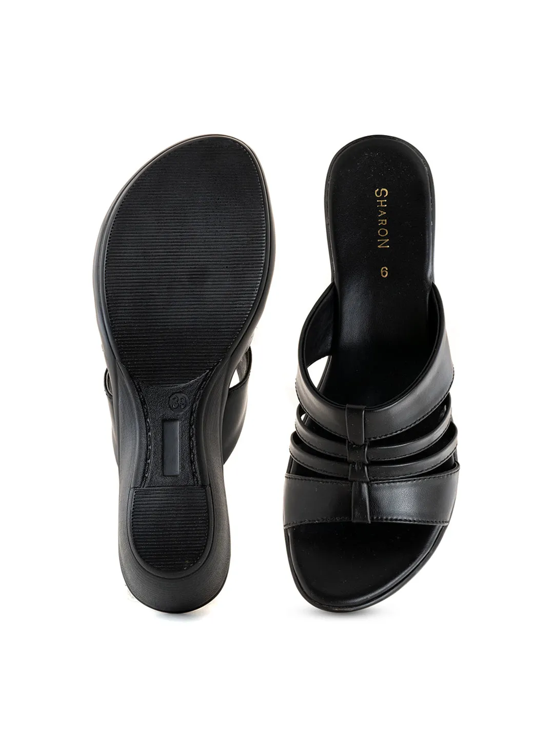Khadim Sharon Wedge Heel Mule Slip On Sandal for Women