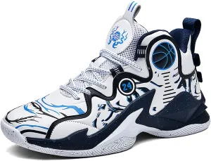 Kids Basketball Shoes High Top Youth Fashion Sneakers Girls Casual Sports Basketball Shoes Breathable Comfortable Boys Sneakers for Big Kids
