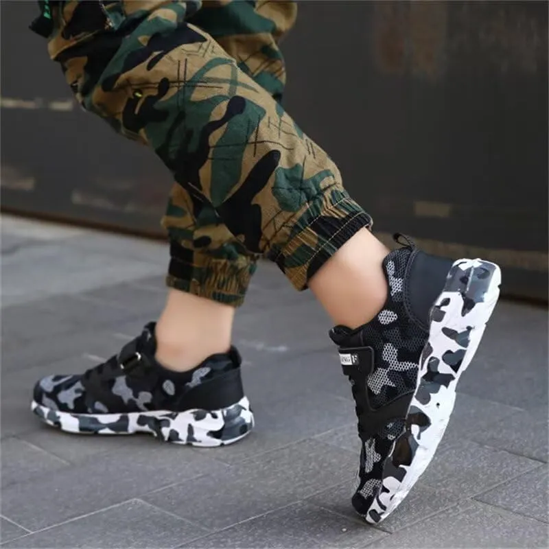 Kid's Boy Girl Lightweight Camouflage Sport Shoes for Walking Running Hiking