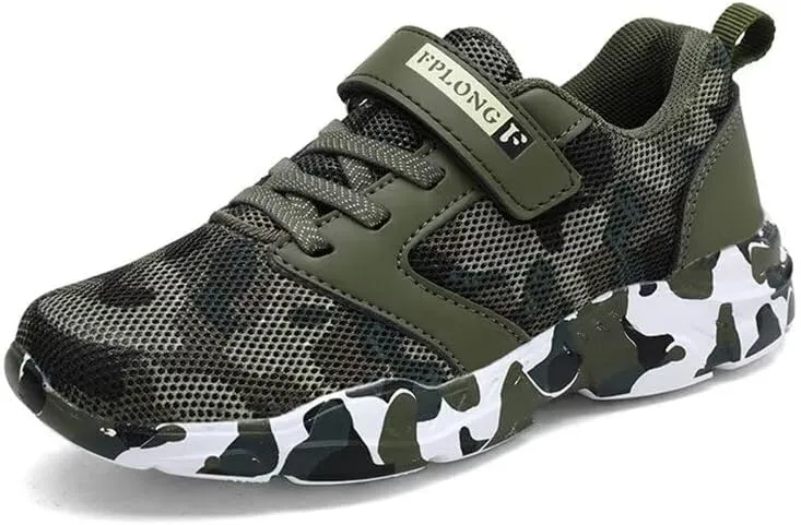 Kid's Boy Girl Lightweight Camouflage Sport Shoes for Walking Running Hiking