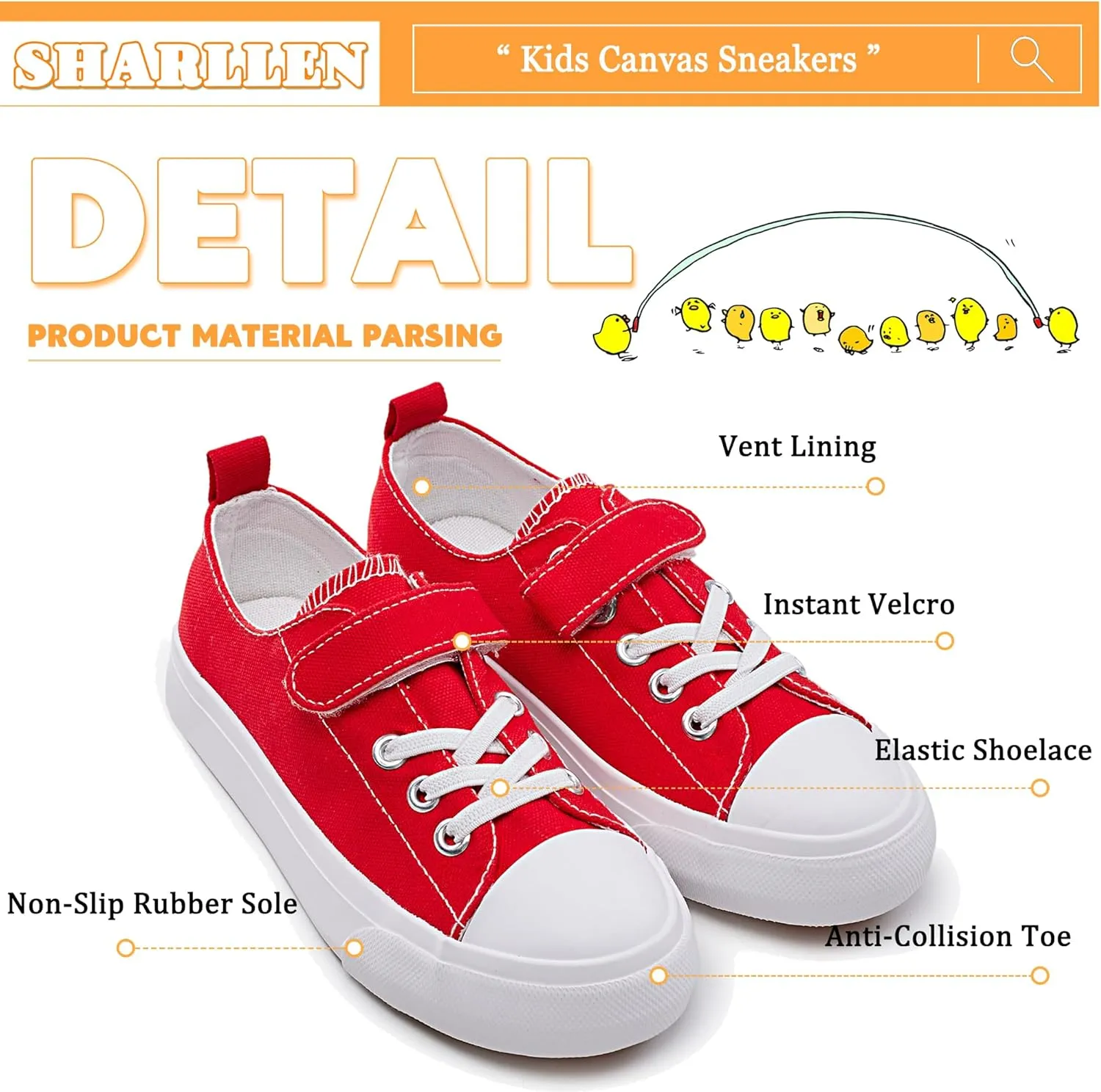 Kids Canvas Sneakers for Boys Girls Lace-up Canvas Shoes Low Top Toddler Walking Shoes Casual Lightweight Adjustable Strap Big Kid Running Sneakers