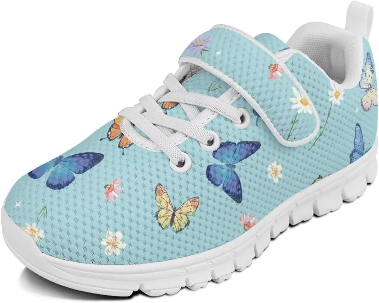 Kids Shoes for Boys Girls Lightweight Strap Sneakers with Single Buckle Slip On Tennis Shoes Running Sneakers