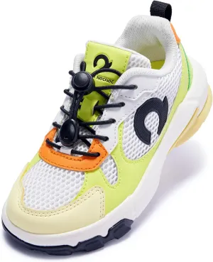 Kids Sneakers for Boys and Girls, No Tie Shoelaces Lightweight Kids Shoes, Breathable Running Tennis Sport Athletic Shoes for Toddler
