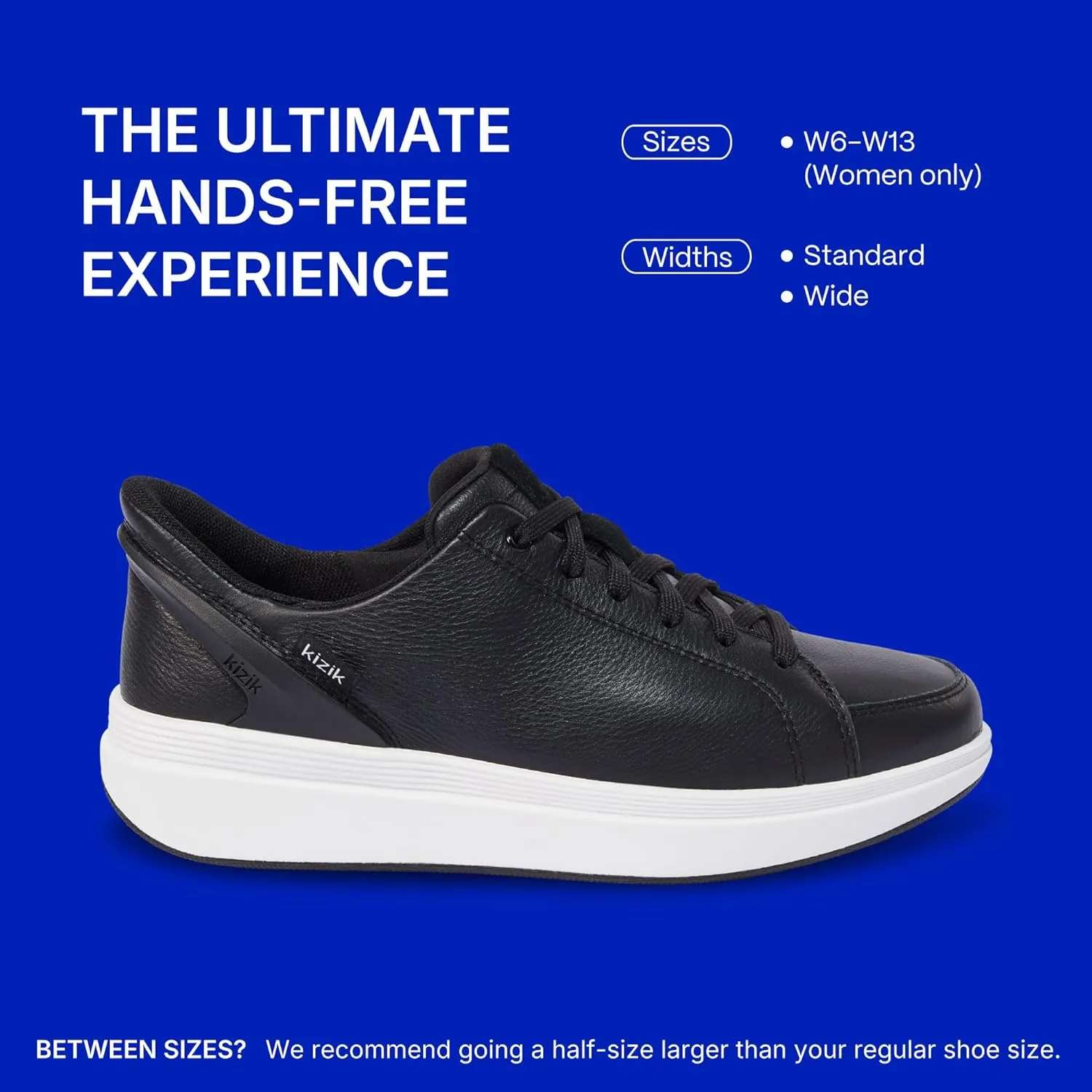 Kizik Womens Shoes: Sydney - Comfortable, Breathable, Casual Slip On Sneakers, Full Grain Tumbled Leather, Hands Free Convenience in a Timeless Style - Regular Width