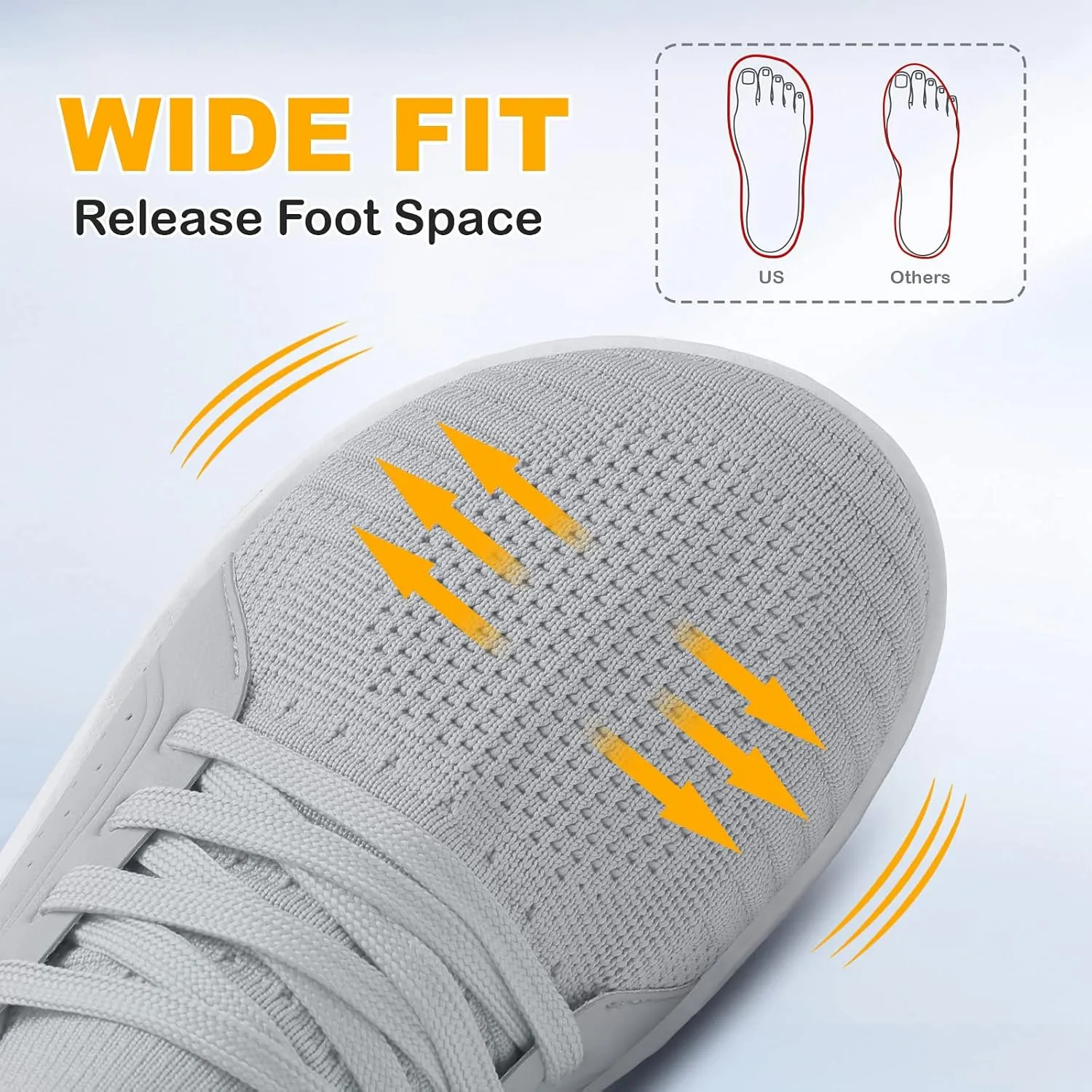 LeIsfIt Womens Walking Shoes Wide Toe Barefoot Shoes Breathable Minimalist Zero Drop Sneakers