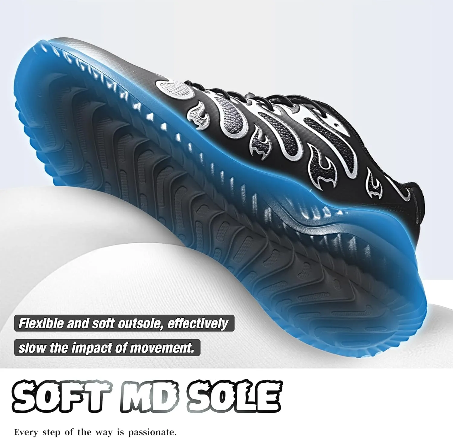 Littleplum Boys Running Shoes Slip On Kids Sneakers Mesh Tennis Shoes Lightweight Breathable for Athletic Gym School Sport