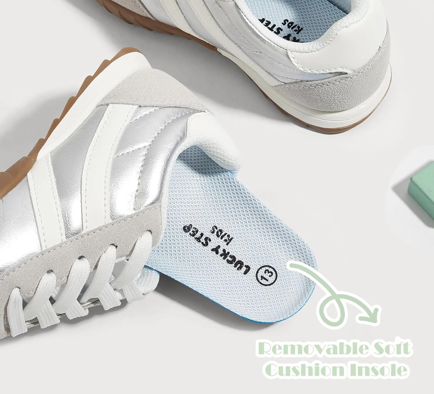 LUCKY STEP Boys Girls Casual Fashion Sneakers Classic Retro Walking Shoes Non Slip Running Trainers for Little Kids