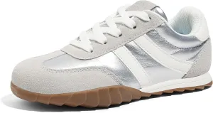 LUCKY STEP Boys Girls Casual Fashion Sneakers Classic Retro Walking Shoes Non Slip Running Trainers for Little Kids