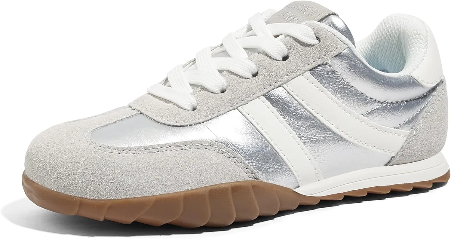 LUCKY STEP Boys Girls Casual Fashion Sneakers Classic Retro Walking Shoes Non Slip Running Trainers for Little Kids