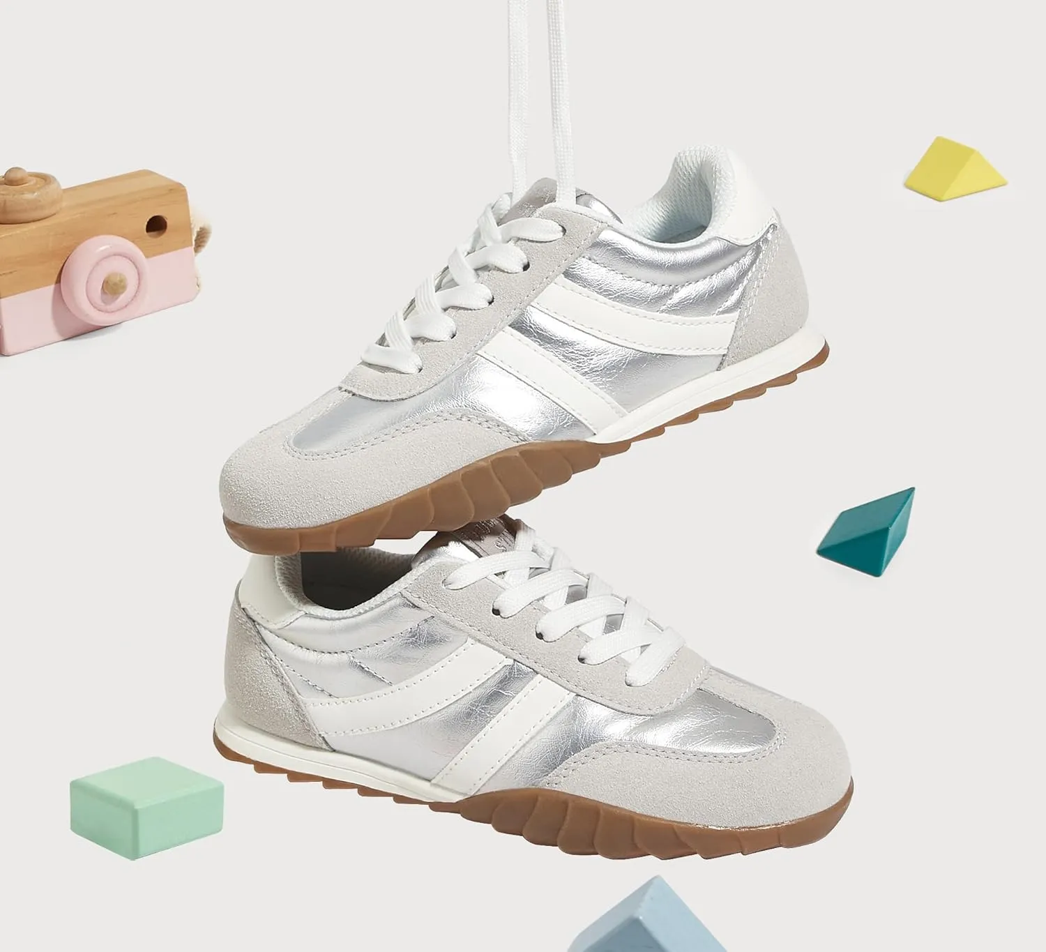 LUCKY STEP Boys Girls Casual Fashion Sneakers Classic Retro Walking Shoes Non Slip Running Trainers for Little Kids