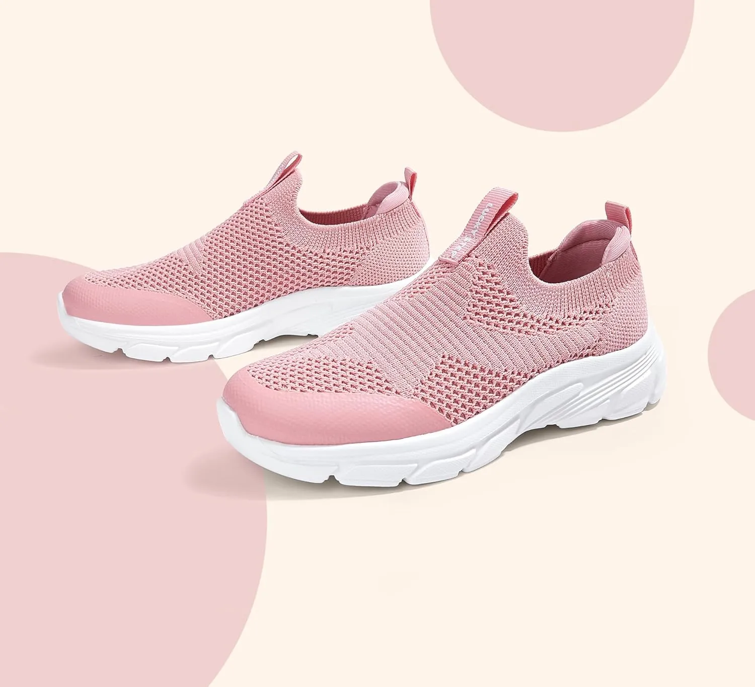 LUCKY STEP Boys Girls Slip On Sneakers Breathable Mesh Walking Shoes Lightweight Casual Running Athletic for Little Kids