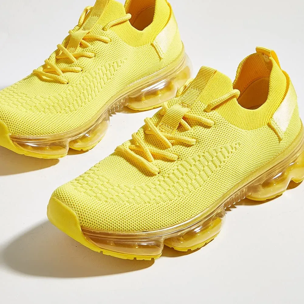 LUCKY STEP Women Air Cushion Fashion Sneakers Breathable Casual Comfortable Lightweight Walking Shoes