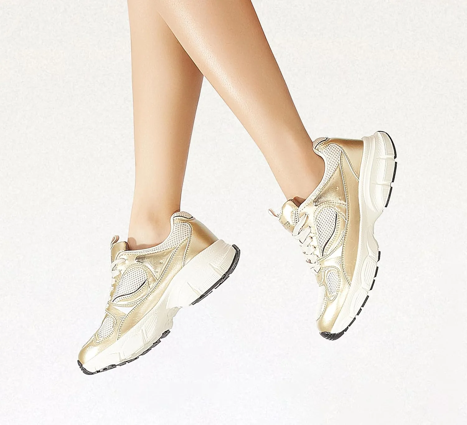 LUCKY STEP Women's Running Shoe Platform Chunky Walking Sneakers Breathable Mesh Comfy Lightweight Fashion Casual Tennis Dad Shoes