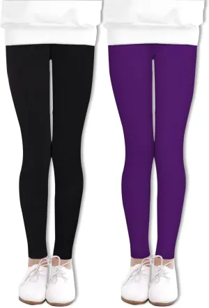 LUOUSE Girls' Leggings Full Length Comfy Pants Trousers 4-13 Years