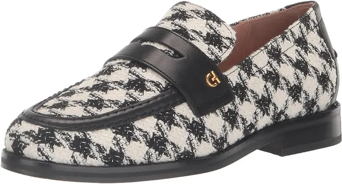 Lux Price drop Pinch On Houndstooth Slip Group discount Penny Cole Classic Loafers Haan Textile Metallic