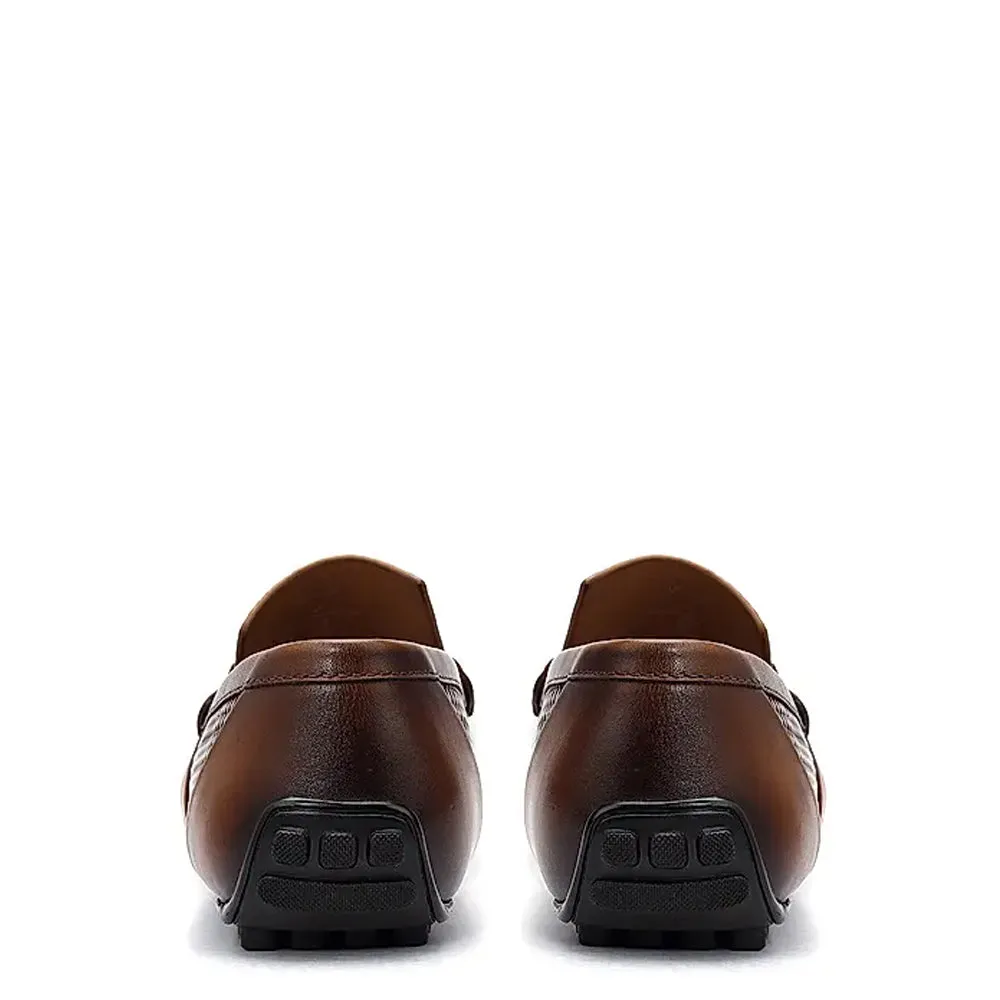 Luxury Stylish Leather Buckled Driving Loafers