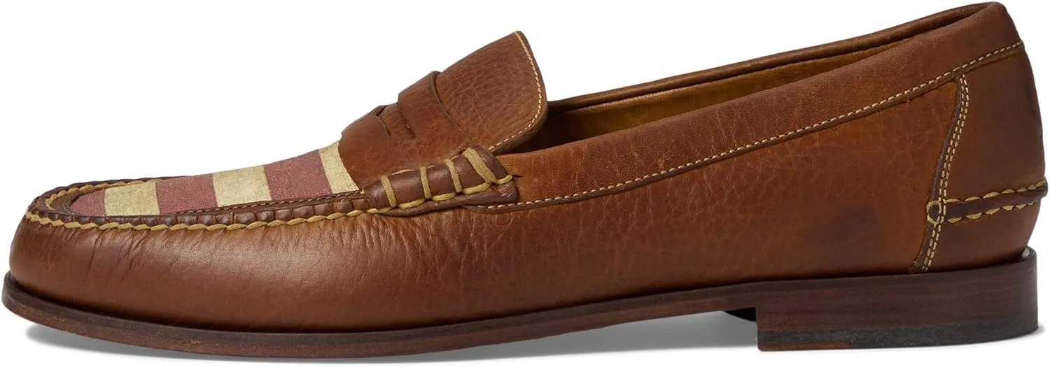 Martin Dingman® All American Penny Slip-on Shoes for Men – Leather Construction – Moc Toe Silhouette