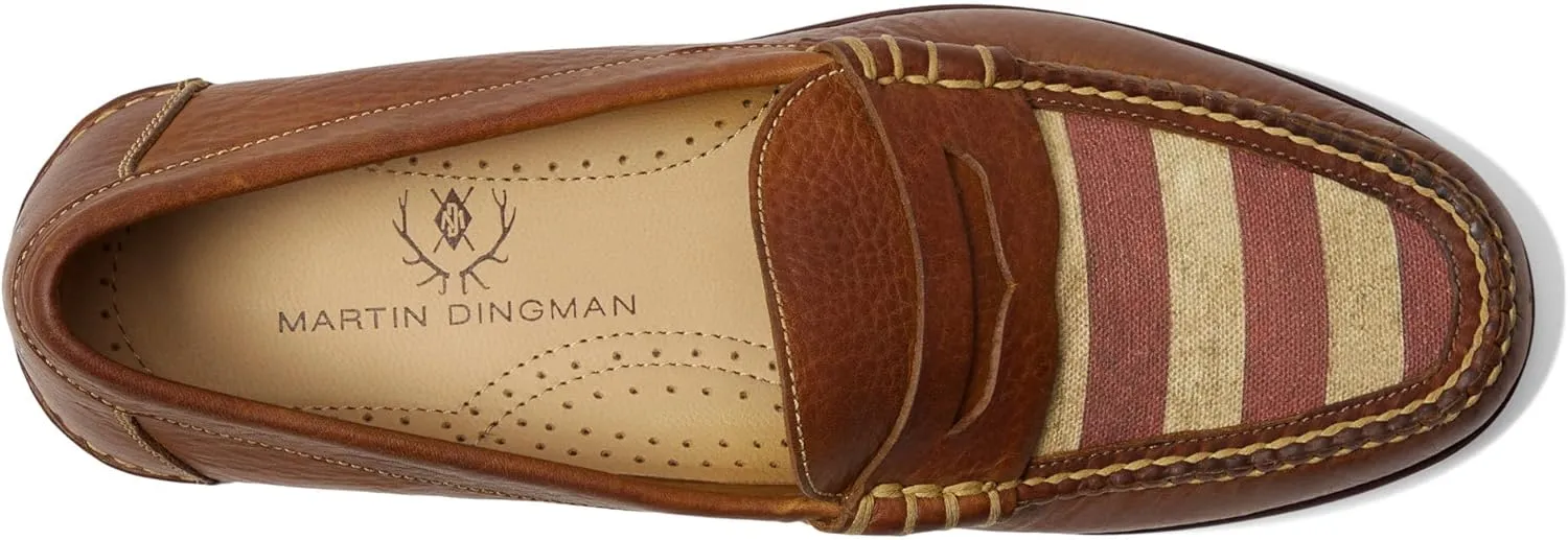 Martin Dingman® All American Penny Slip-on Shoes for Men – Leather Construction – Moc Toe Silhouette
