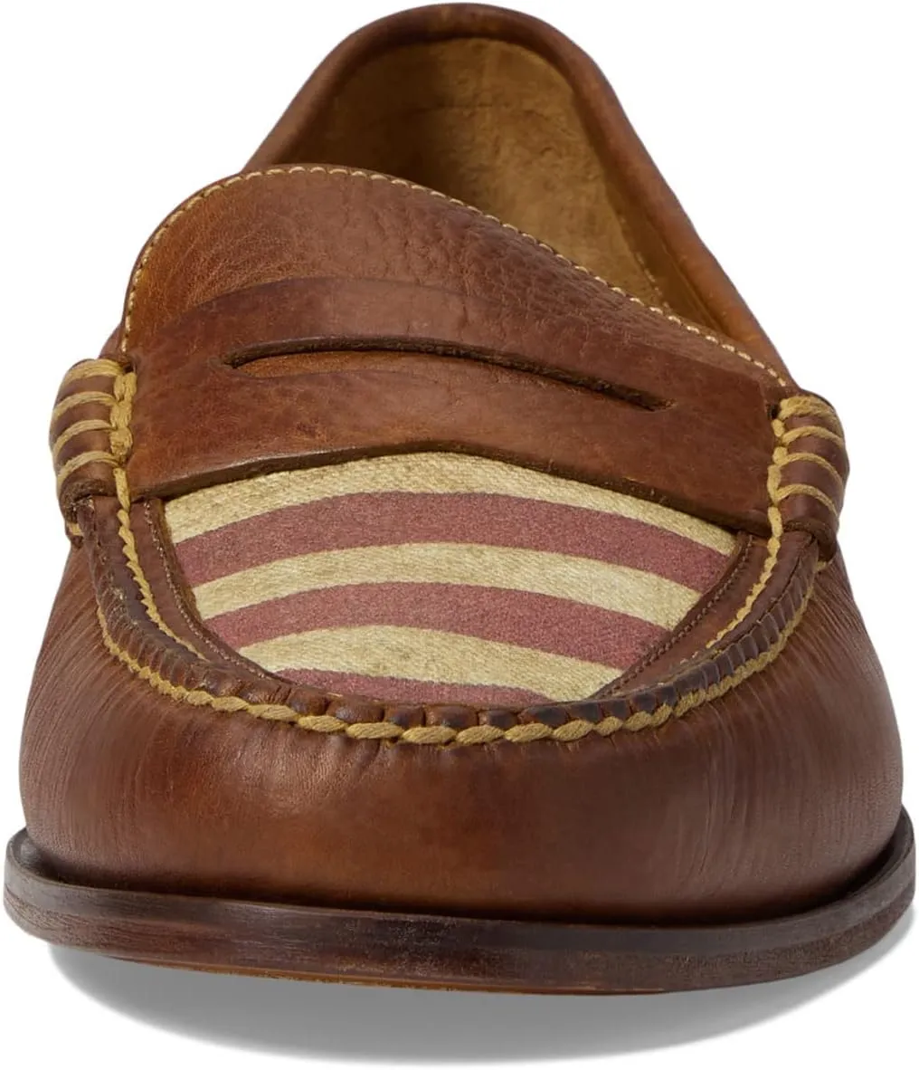 Martin Dingman® All American Penny Slip-on Shoes for Men – Leather Construction – Moc Toe Silhouette