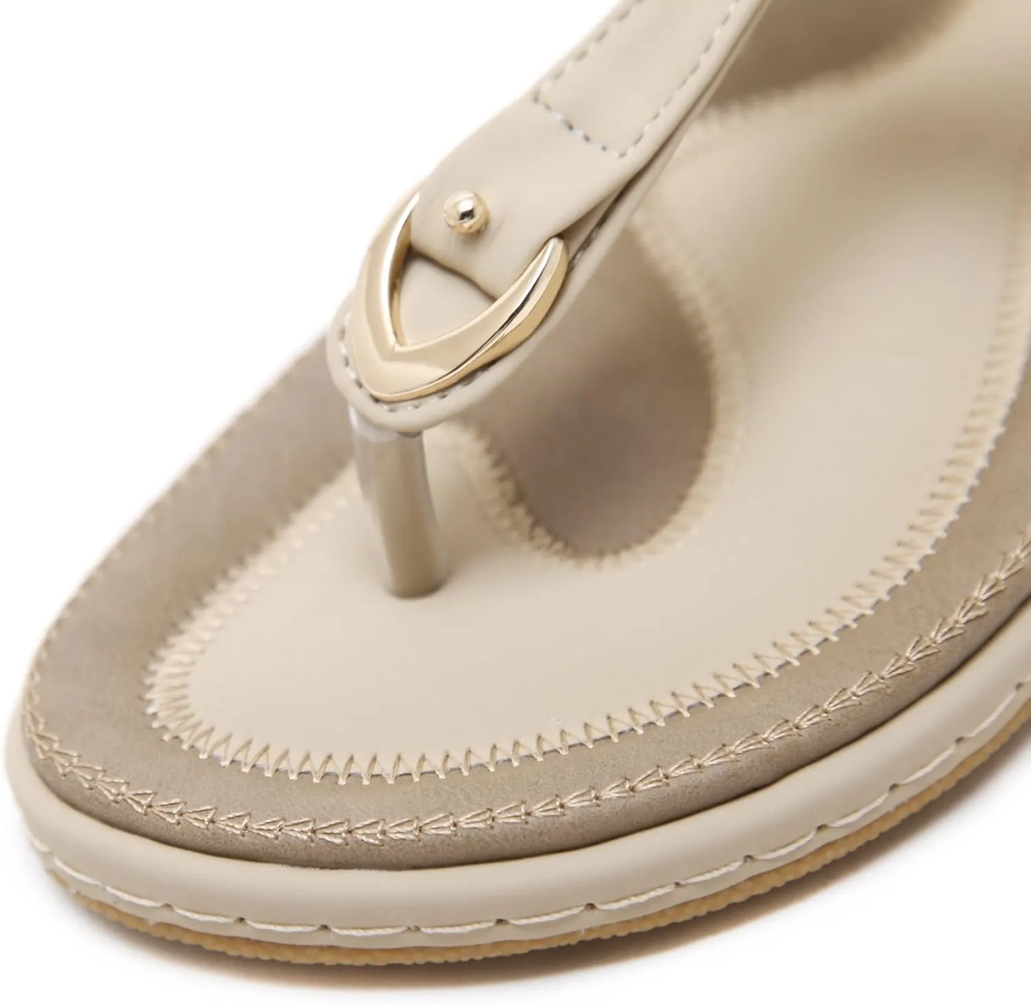 Meeshine Women's Bohemia Flip Flops Summer Beach T-Strap Flat Sandals Comfort Walking Shoes