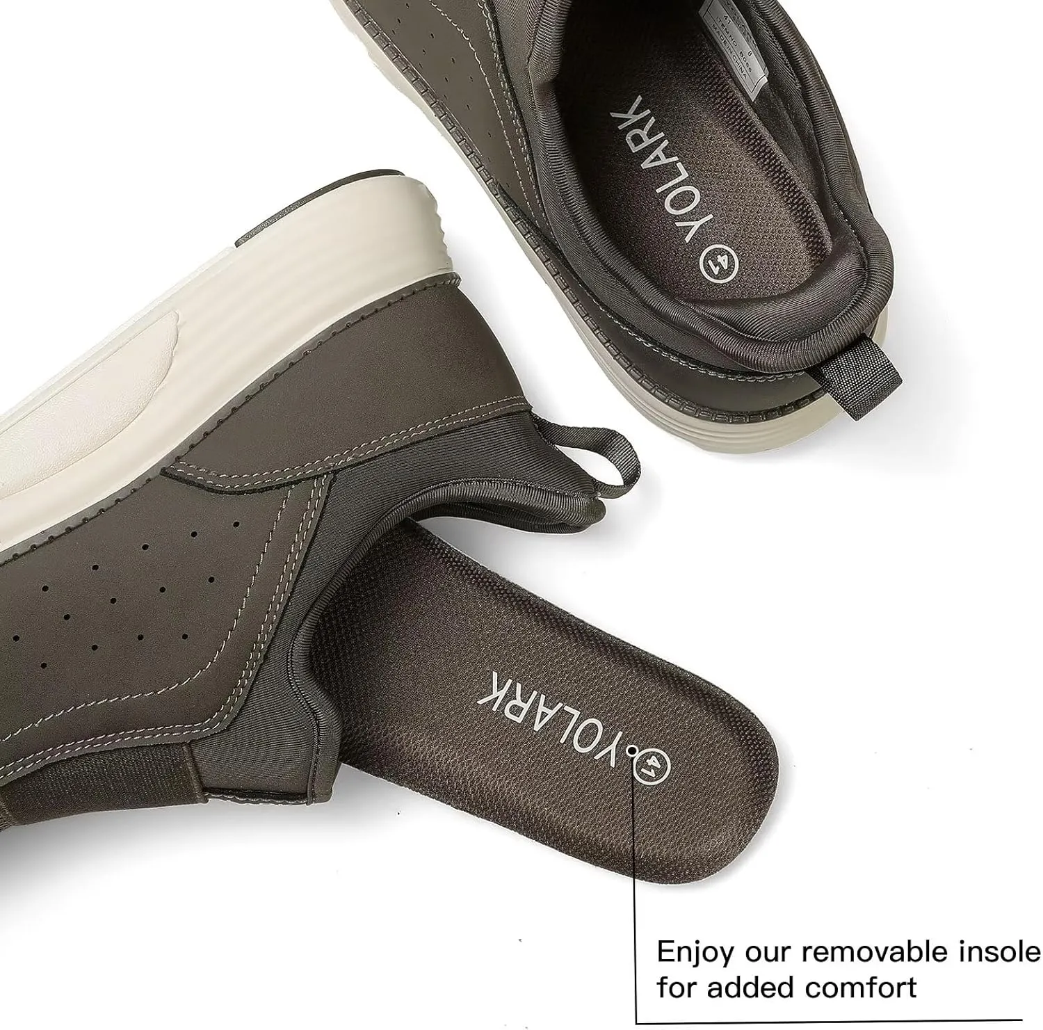 Men Casual Dress Shoes Hands Free Slip On Laceless Fashion Sneakers Lightweight Breathable Walking Shoes Gym Tennis Athletic