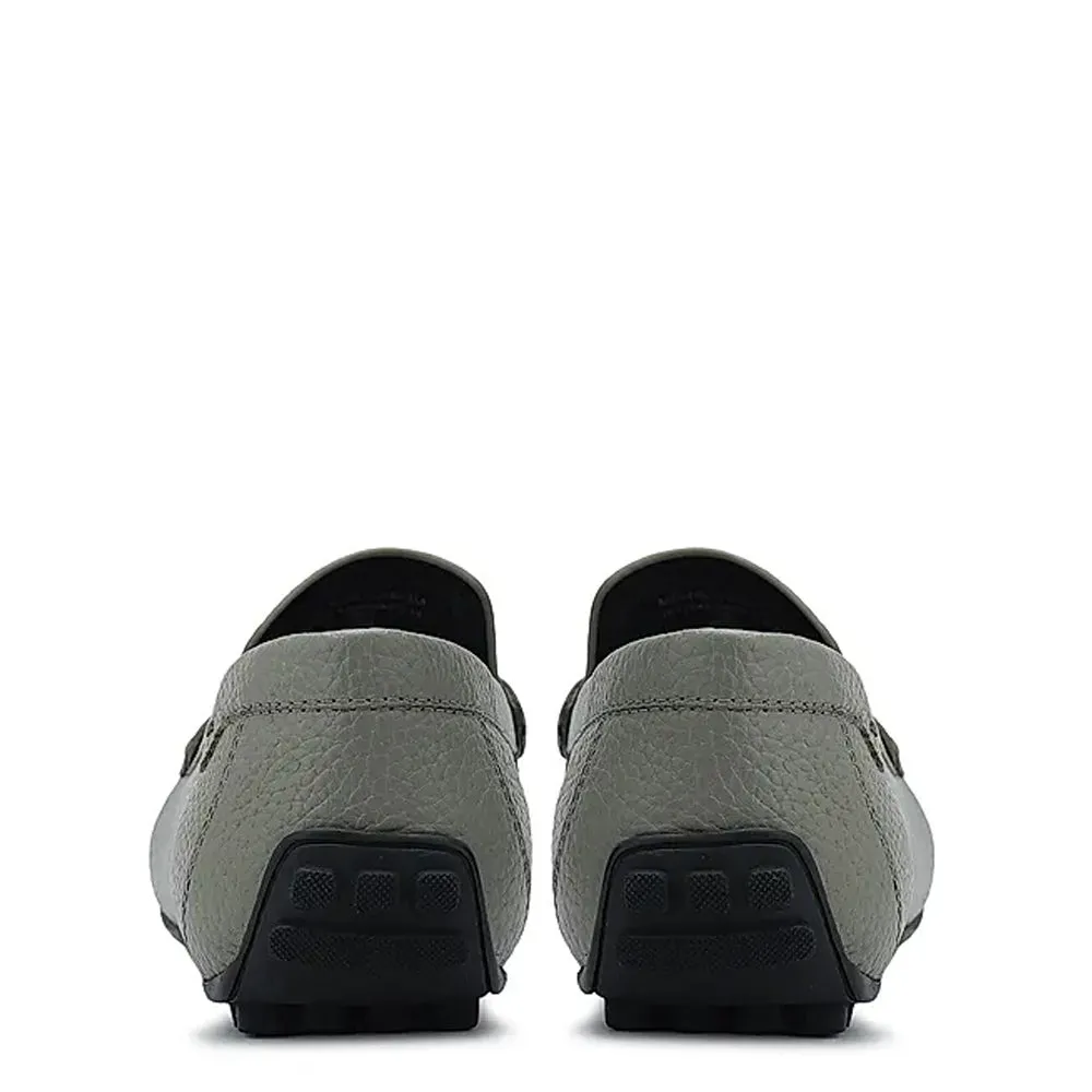 Men Textured Leather Driving Loafers