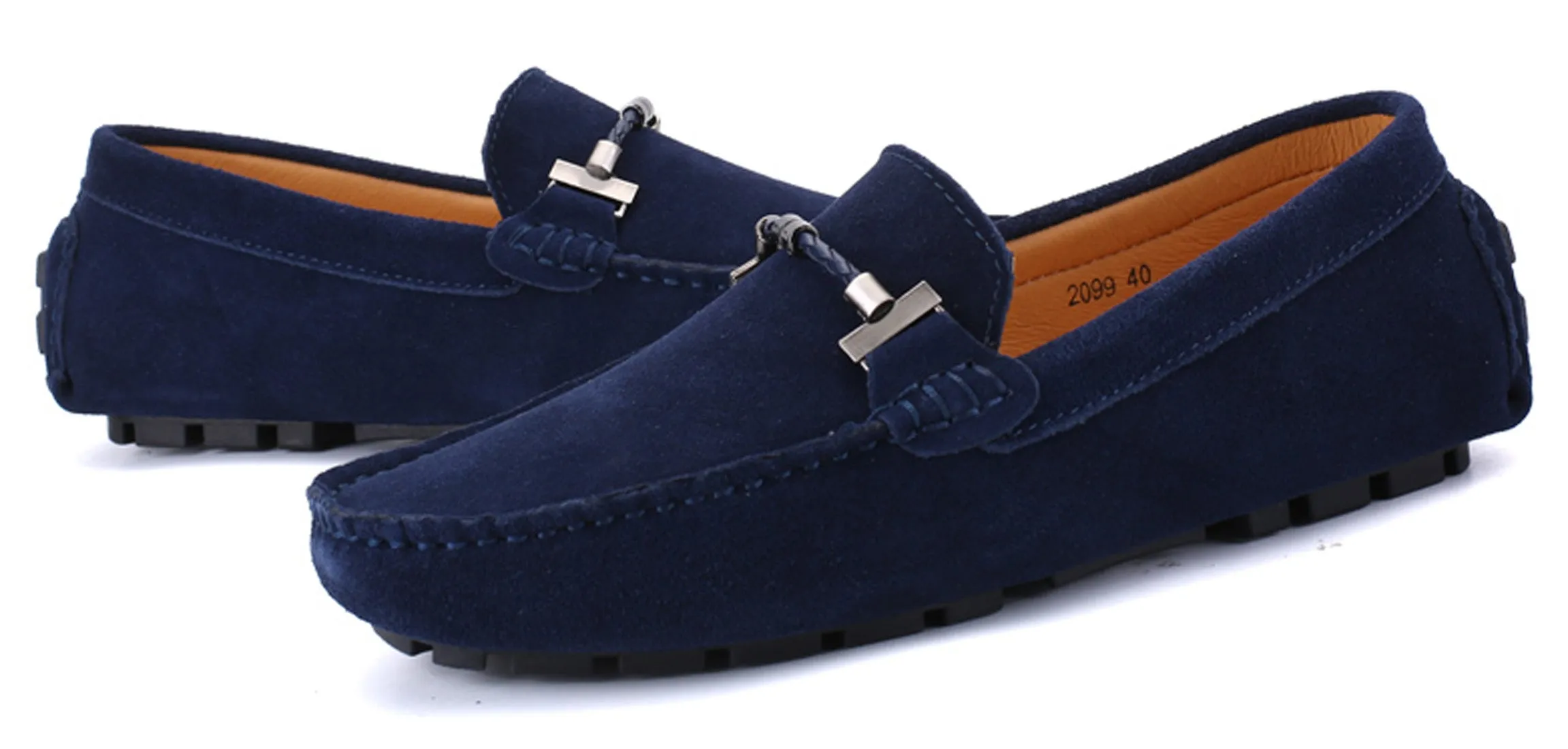 Men's Belt Hardware Driving Moccasins