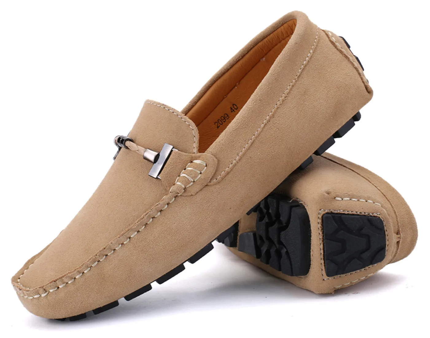 Men's Belt Hardware Driving Moccasins