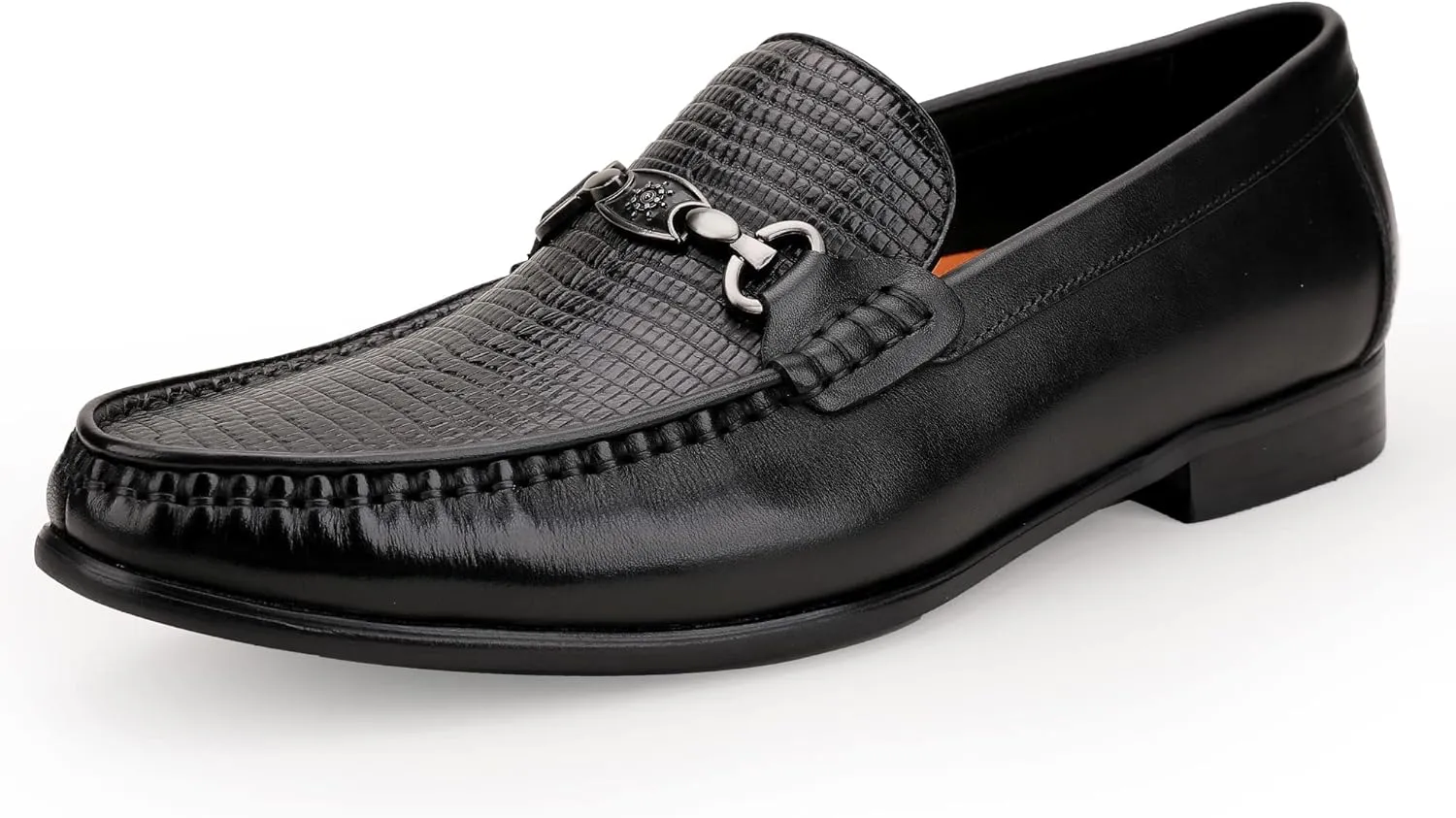 Mens Black Dress Shoes Featuring Hand Finishes, Classic Loafers Leather Slip-on Penny Party Wedding Shoes for Men