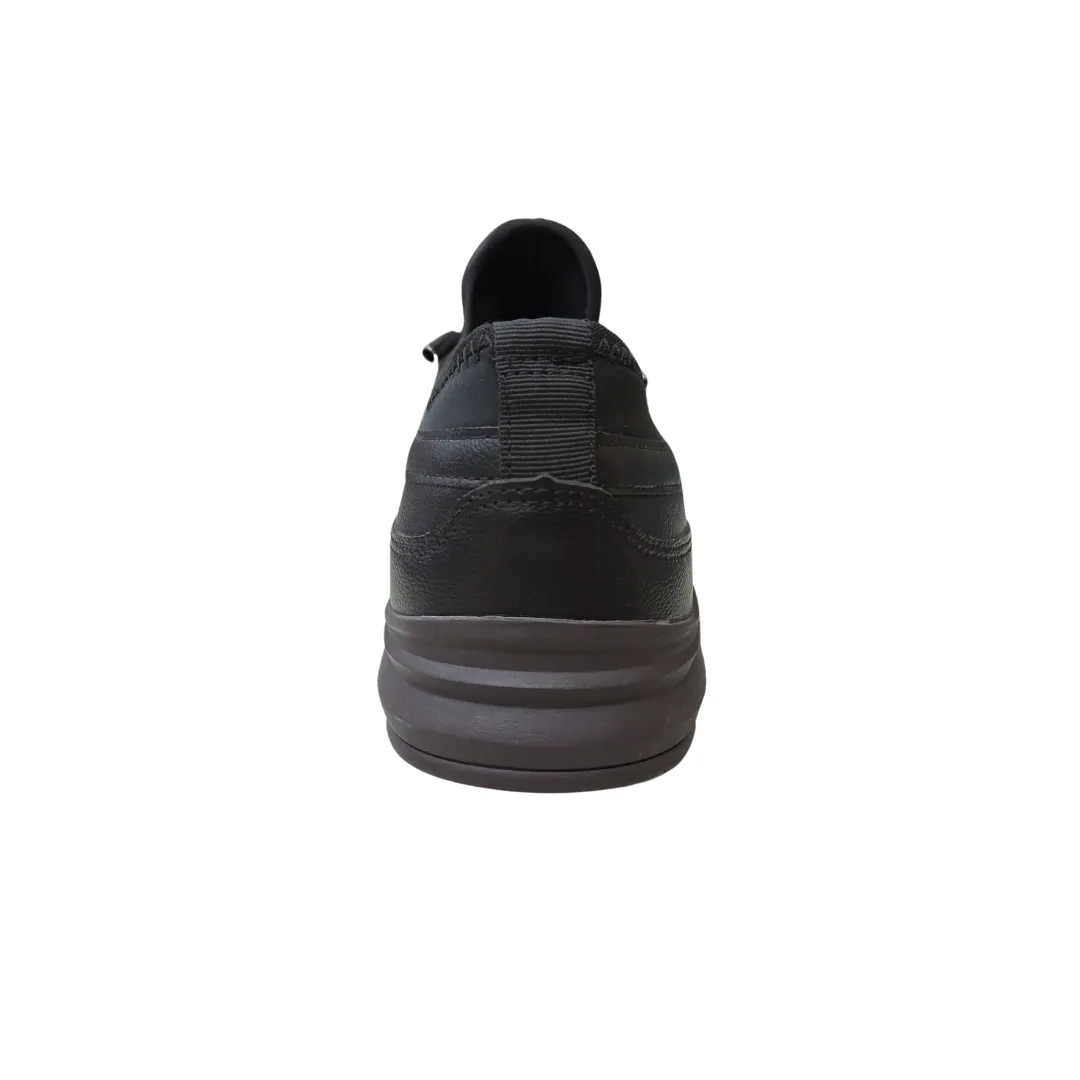 Men’s Black Leather Casual Sneakers | Stylish & Comfy