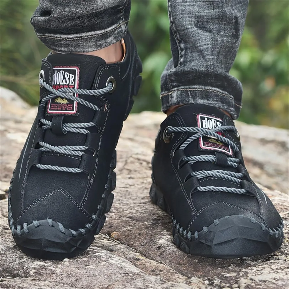 Mens Casual Leather Shoes Ankle Chukka Boots Slip On Lightweight Loafers Mid top Walking Driving Shoes for Male