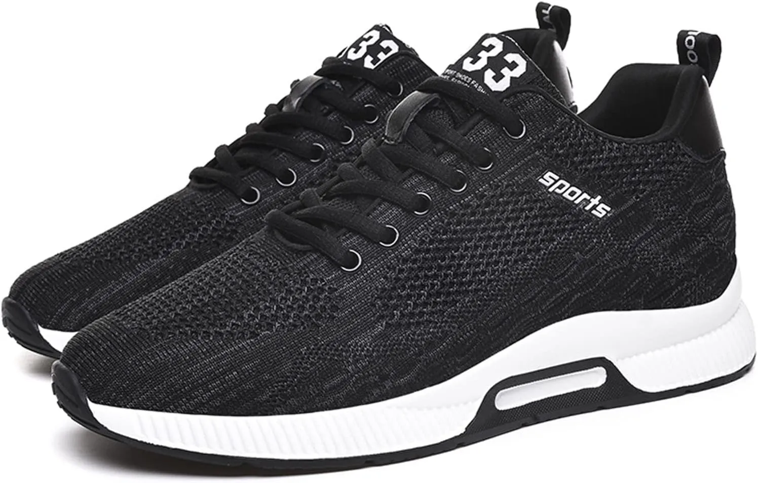 Men's Elevator Sneakers 2.36 Inch Invisible Height Increasing Lace up Fashion Sneakers
