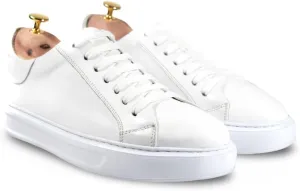 Mens Leather Sneakers – Handmade Elegant Sneakers for Men | Comfortable Walking Shoes | Versatile Smart Casual Footwear