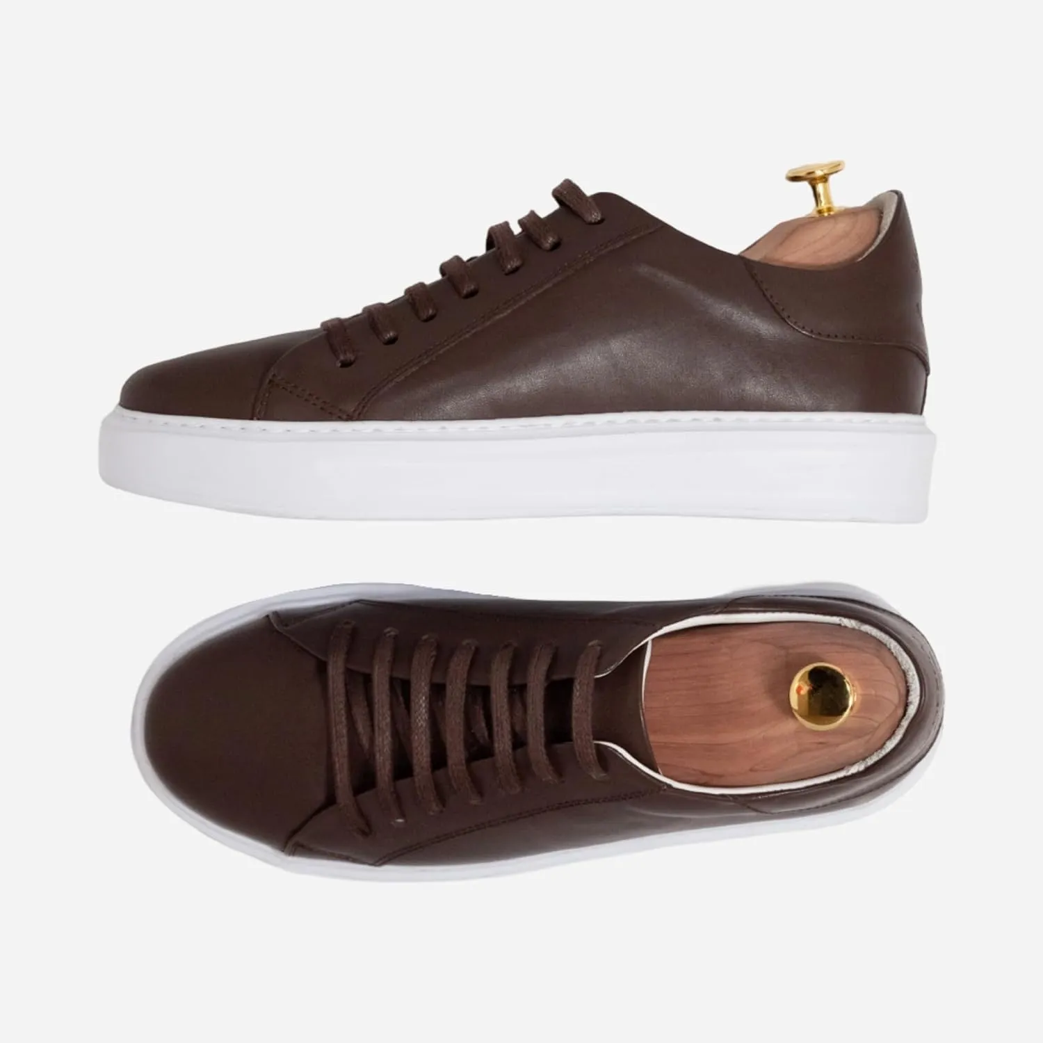 Mens Leather Sneakers – Handmade Elegant Sneakers for Men | Comfortable Walking Shoes | Versatile Smart Casual Footwear