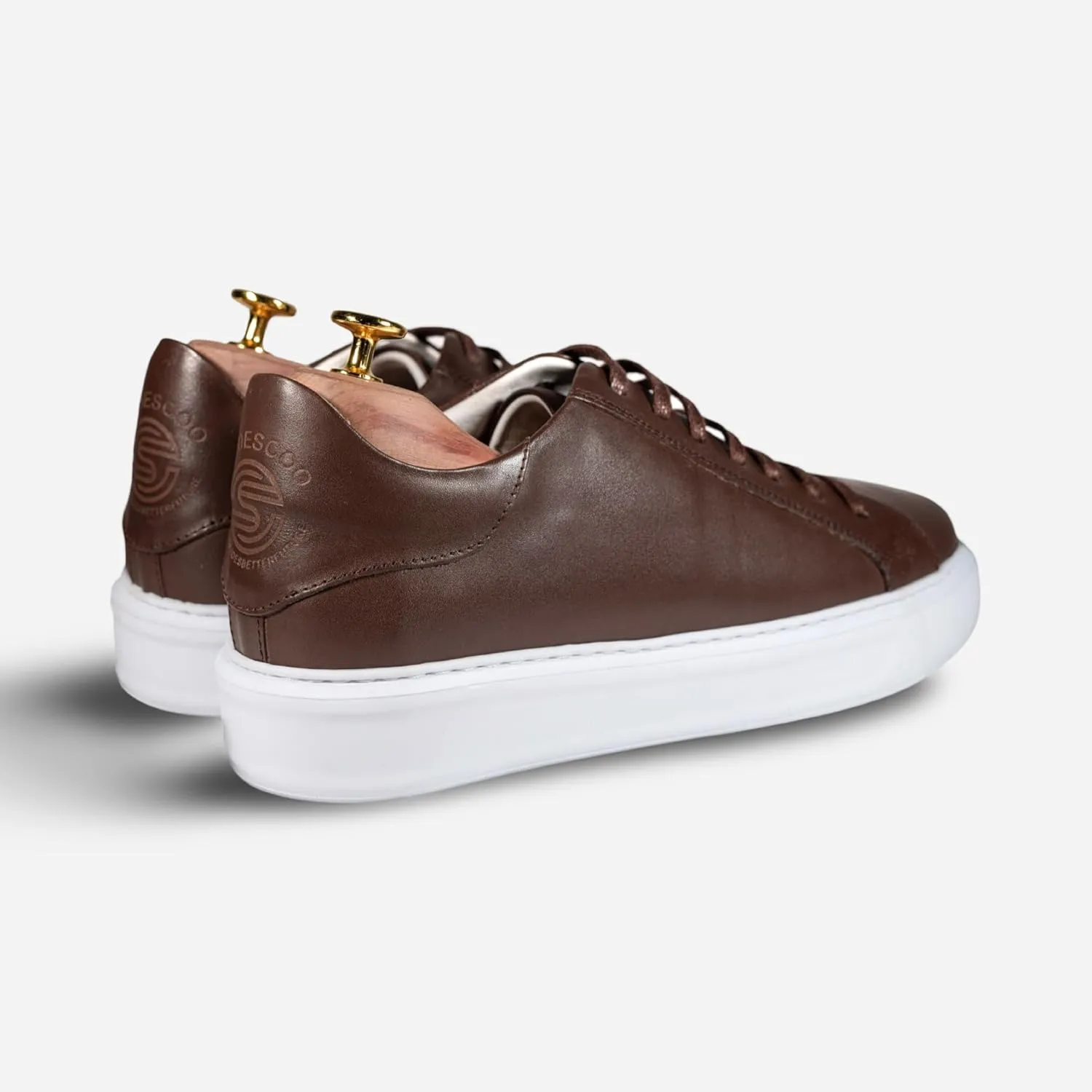 Mens Leather Sneakers – Handmade Elegant Sneakers for Men | Comfortable Walking Shoes | Versatile Smart Casual Footwear