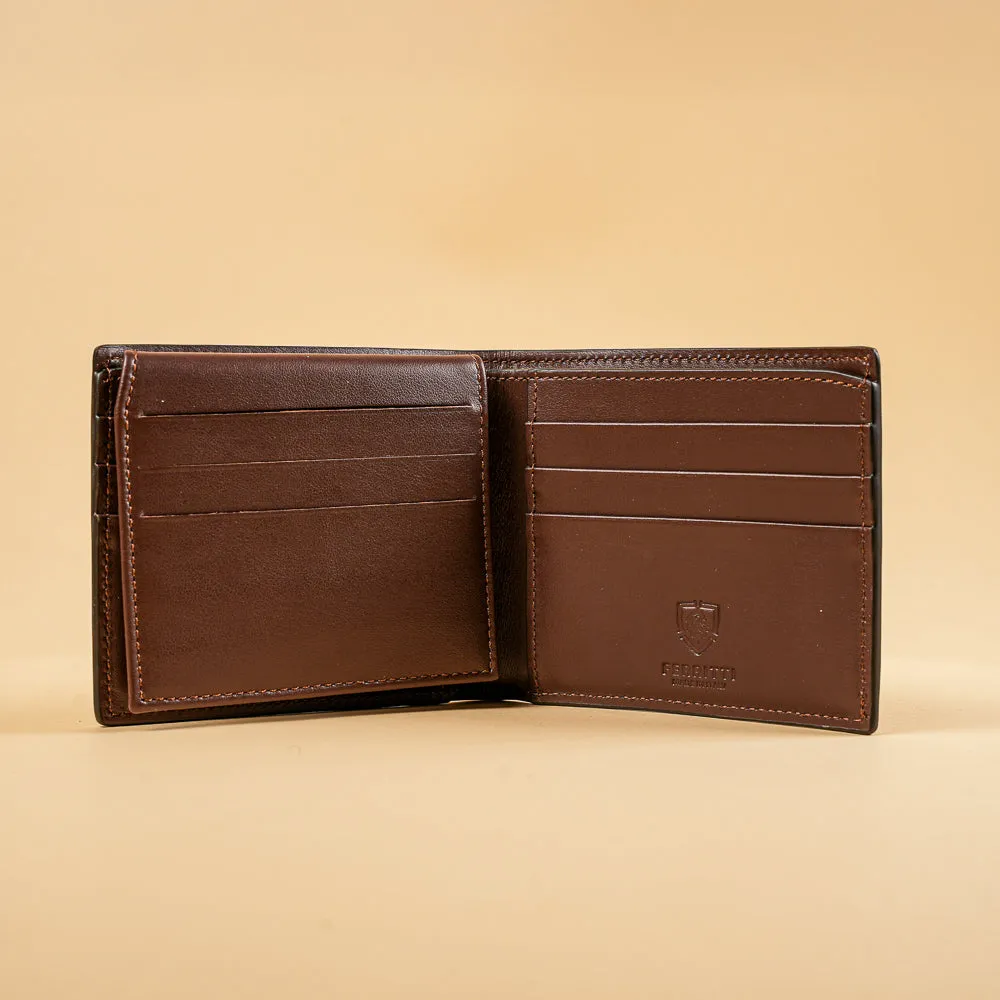 Men’s Leather Wallet – Art Calf Tamponato 2006 | Handcrafted Bifold