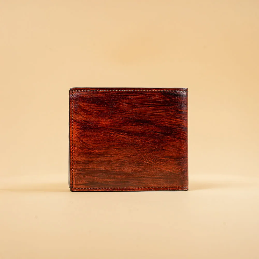 Men’s Leather Wallet – Art Calf Tamponato 2006 | Handcrafted Bifold