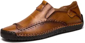 Men's Loafers Leather Casual Dress Shoes Driving Penny Boat Moccasins Flats Oxford Slippers Walking