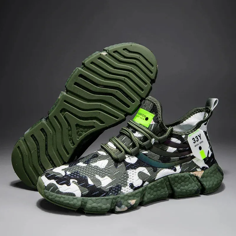Men's Mesh Camouflage Sneakers – Lightweight & Durable