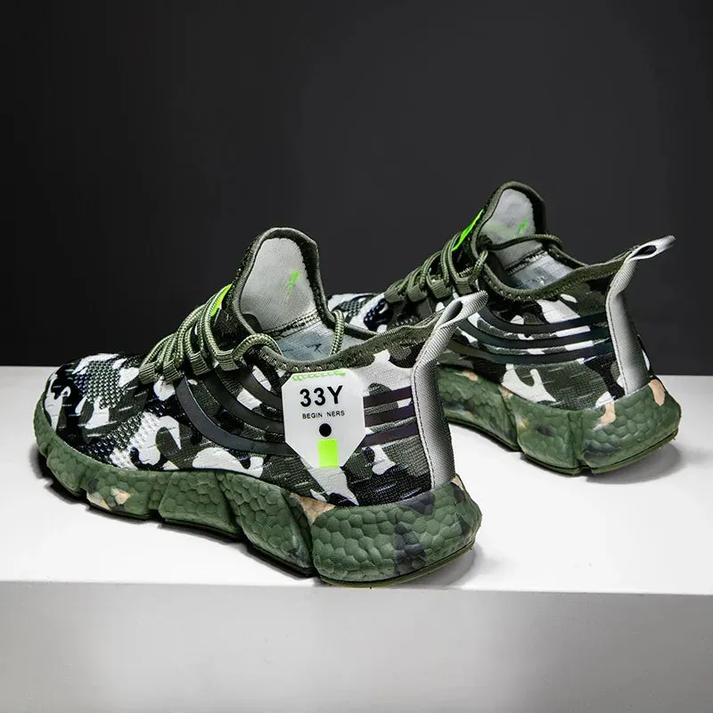 Men's Mesh Camouflage Sneakers – Lightweight & Durable